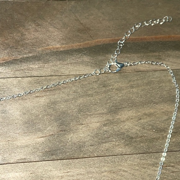 Pink Cubic Zirconia Heart 3 Piece Jewelry Set Pendant Silver Necklace Earrings - Picture 10 of 14